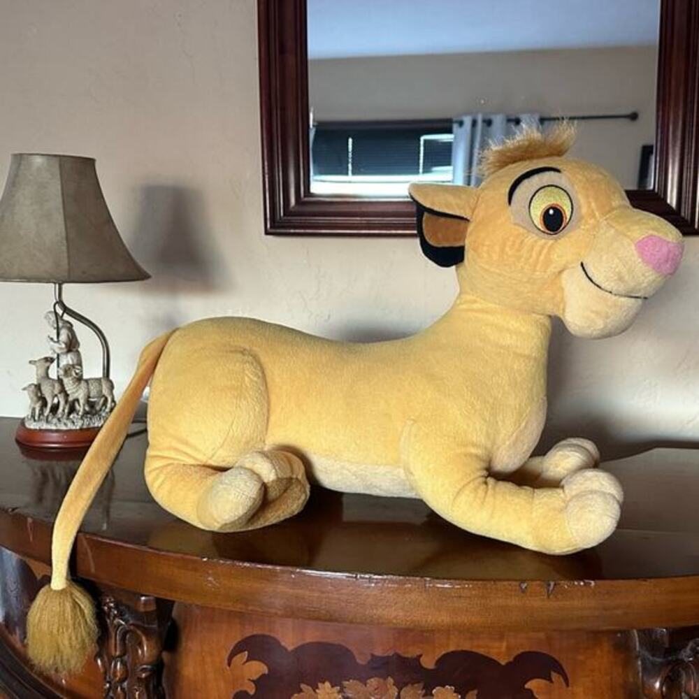 DISNEY LION KING Large SIMBA 20" Plush Disney Stuffed Jumbo Toy Animal Big 2002